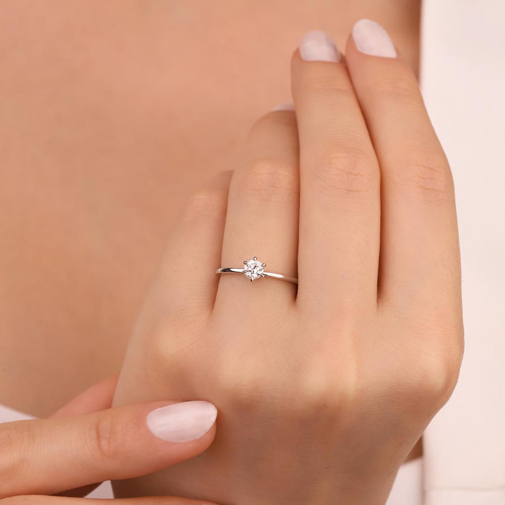 0.50 Karat Pırlanta Tiffany Forever Tektaş Yüzük