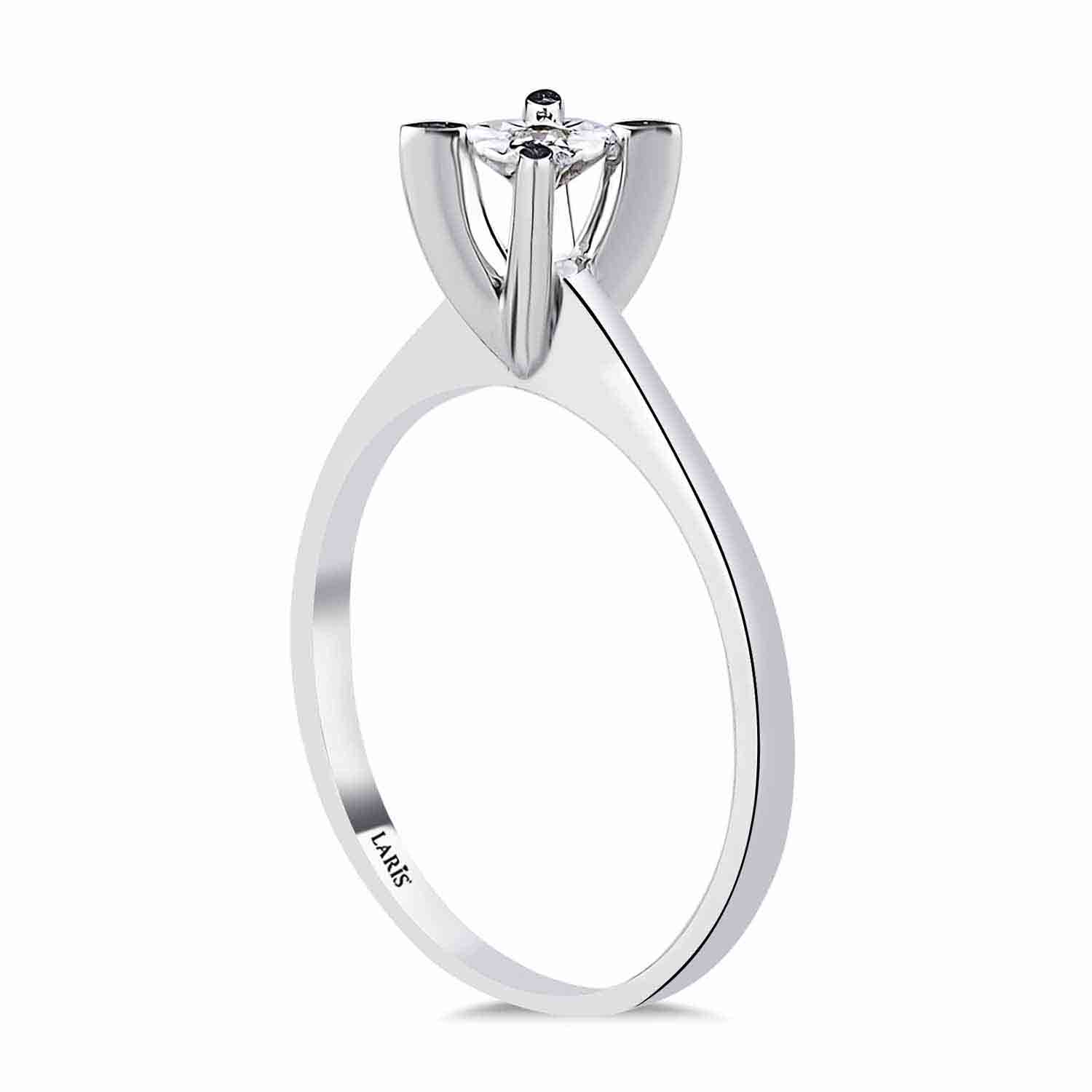 Tektaş Yüzükler 0,03 Karat Pırlanta Kalem İşlemeli Serene Tektaş Yüzük