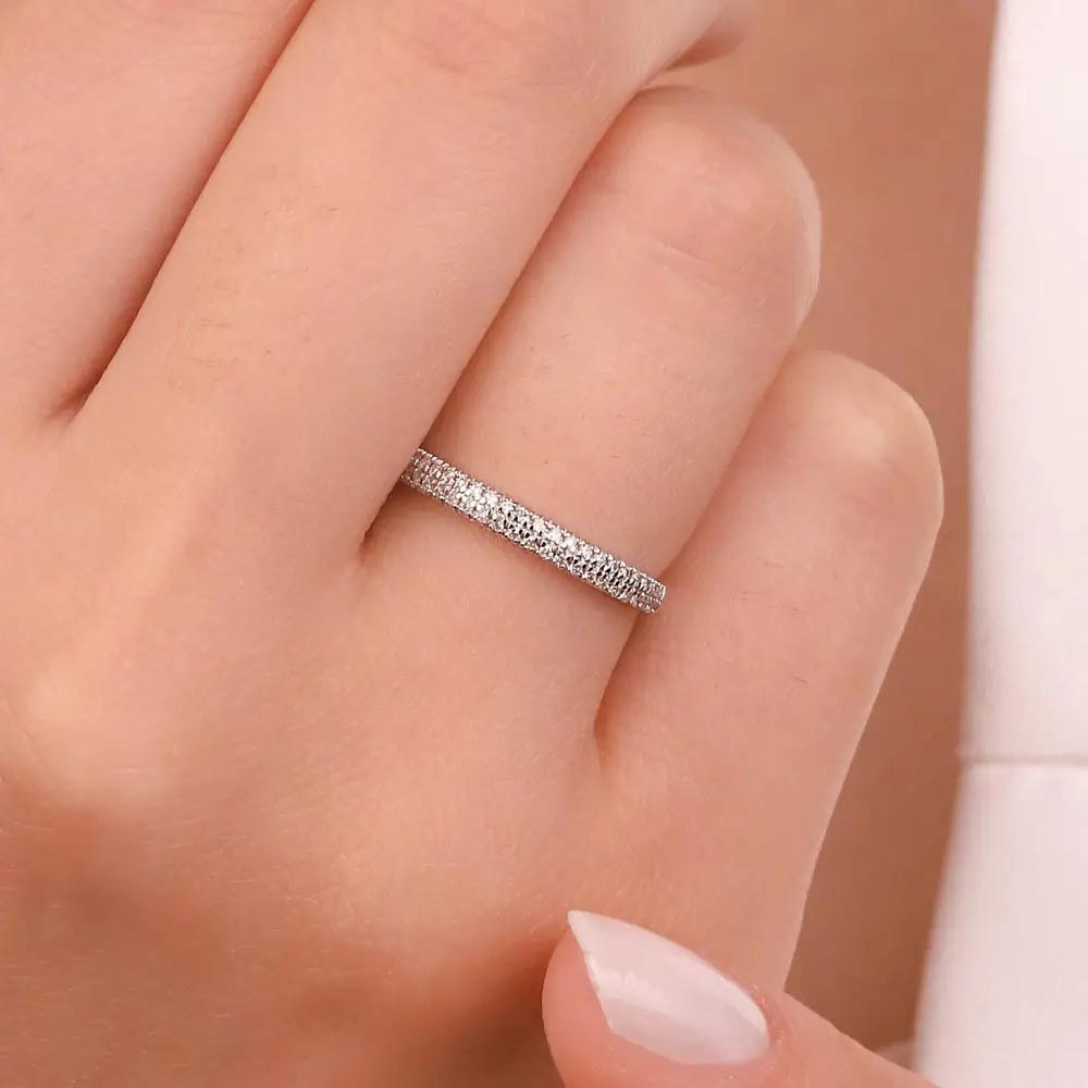 0,17 Karat Pırlanta Yarımtur Yüzük