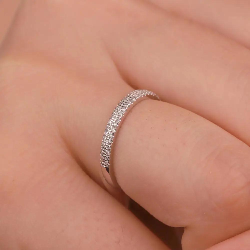 0,17 Karat Pırlanta Yarımtur Yüzük