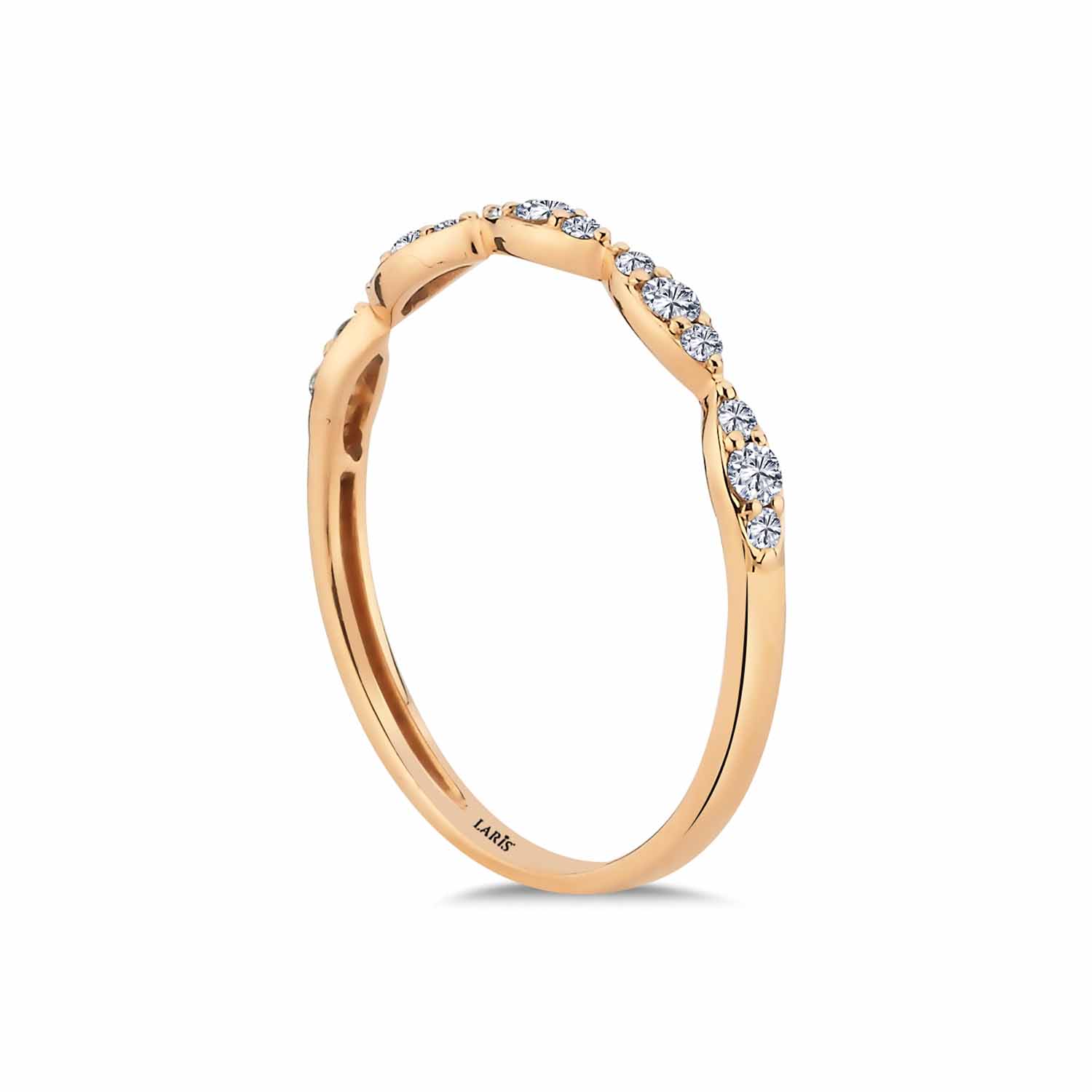 0.19 Karat Pırlanta Vintage Yarımtur Yüzük