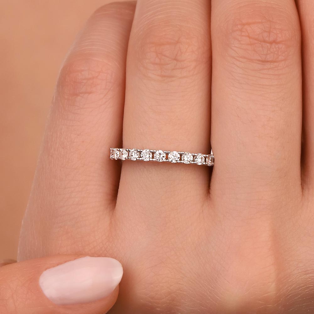 Tamtur / Yarımtur Yüzükler 0,50 Karat Pırlanta Yarımtur Yüzük