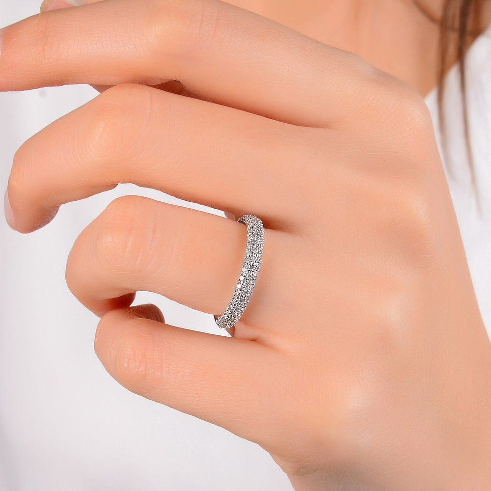 0,46 Karat Pırlanta Yarımtur Yüzük