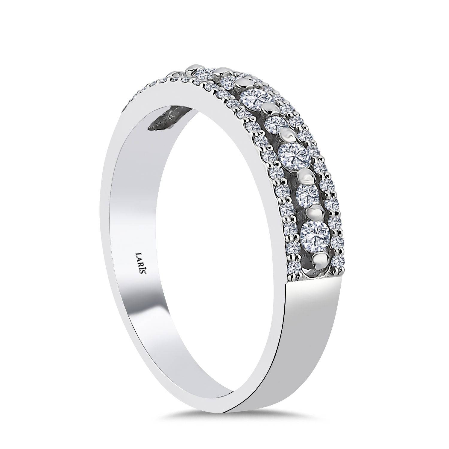 0.45 Karat Pırlanta Fantezi Yarımtur Yüzük