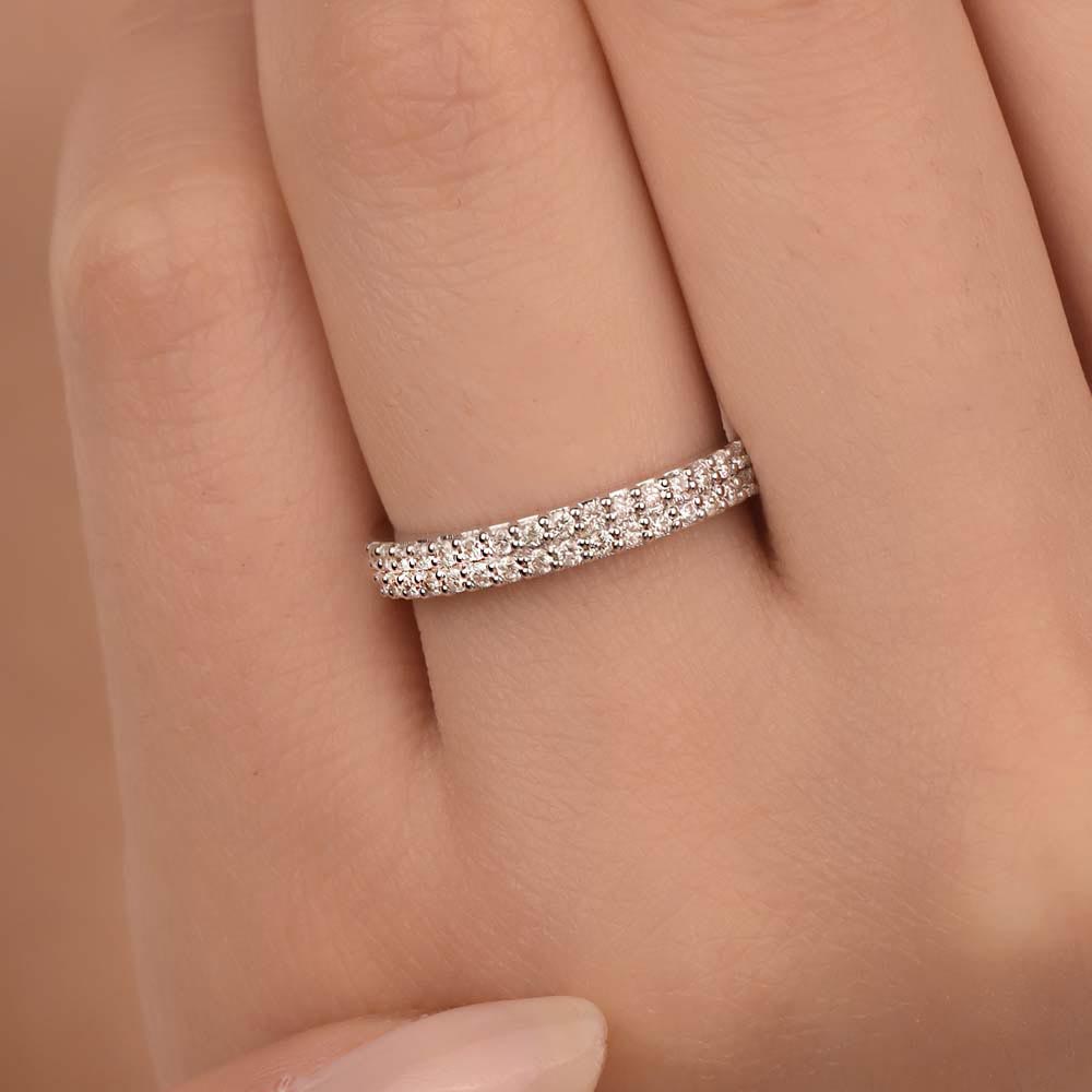 Tamtur / Yarımtur Yüzükler 0.35 Karat Pırlanta Yarımtur Yüzük