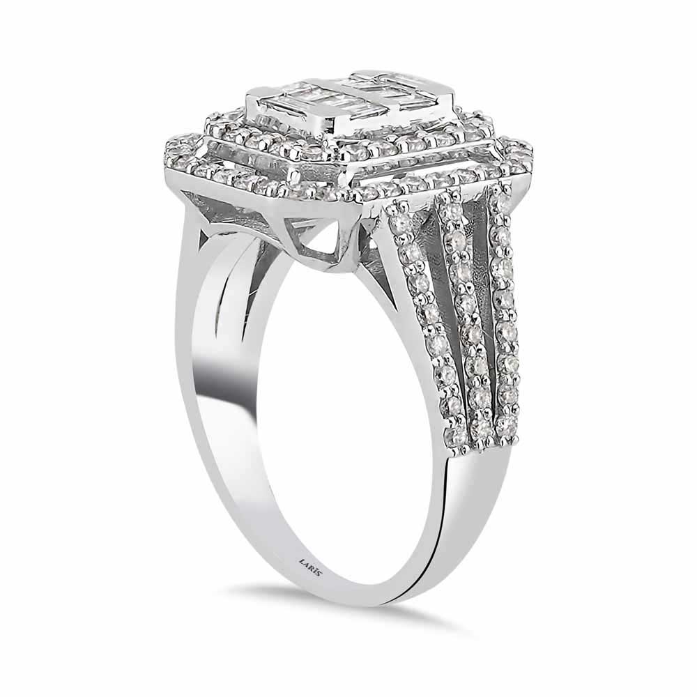 1,35 Karat Pırlanta Özel Tasarım Mega Baget Yüzük