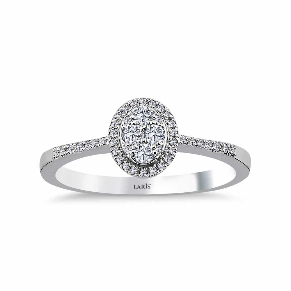 0,25 Karat Pırlanta Oval Coronet Yüzük