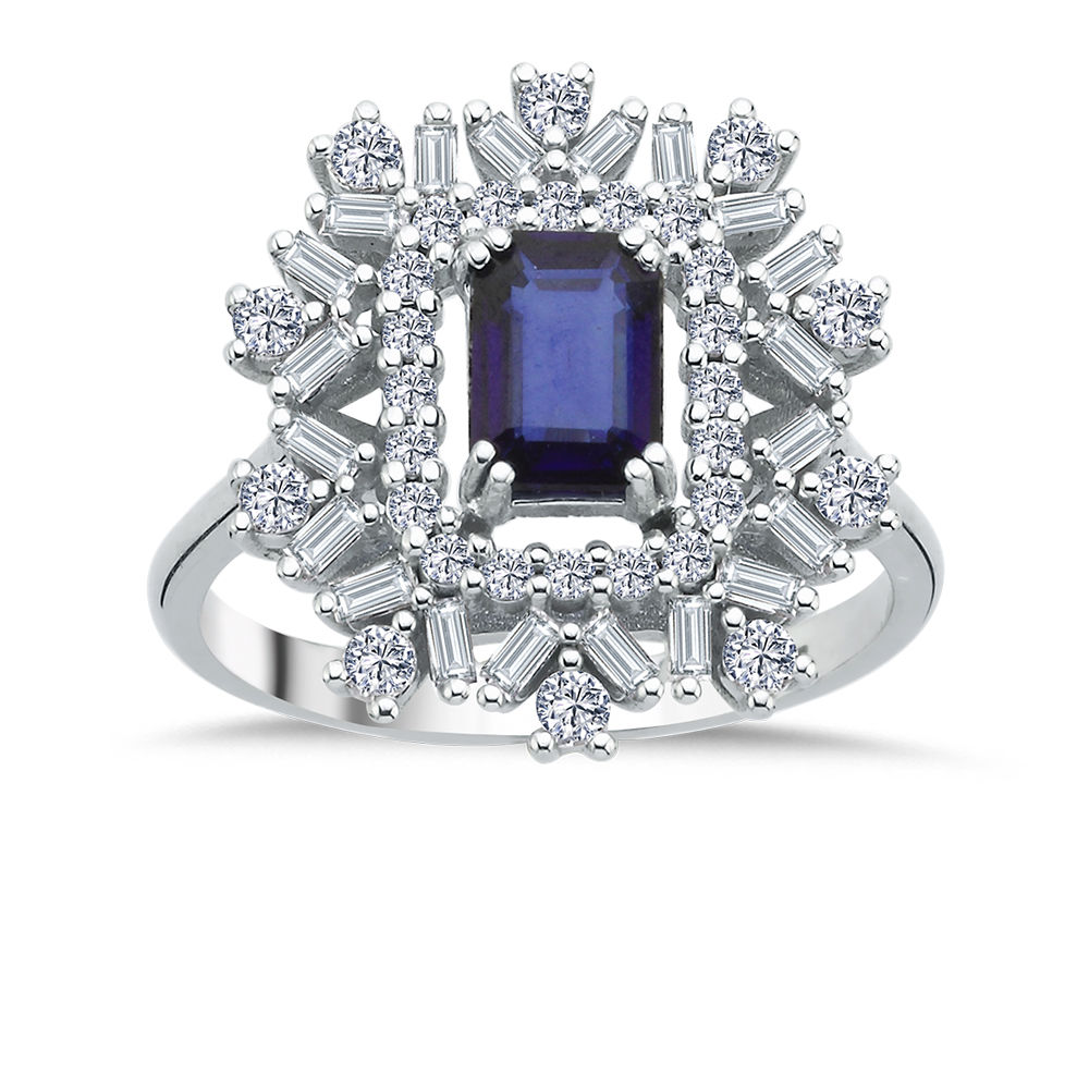 1,64 Karat Pırlanta Royale Safir Yüzük