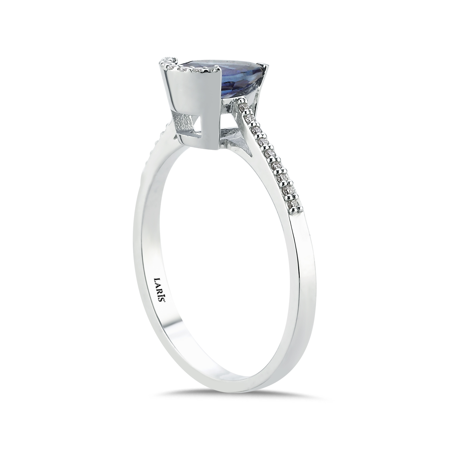 Safir Yüzükler 1,09 Karat Pırlanta Royale Safir Yüzük