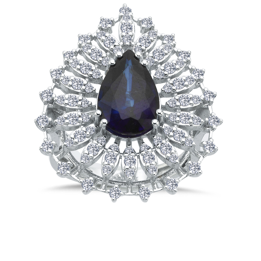 4,43 Karat Pırlanta Royale Safir Yüzük