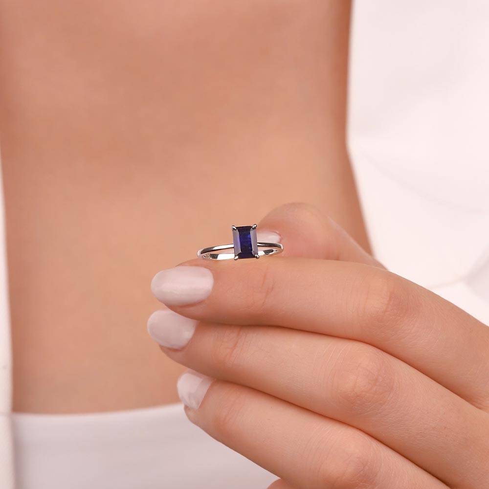 1,25 Karat Octagon Kesim Royale Safir Yüzük