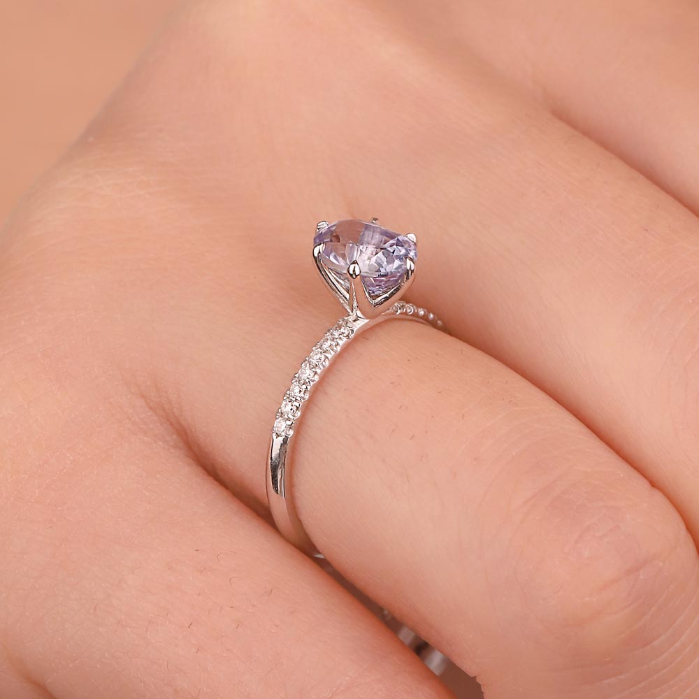 Safir Yüzükler 2,08 Karat Pırlanta Özel Tasarım Royale Safir Yüzük