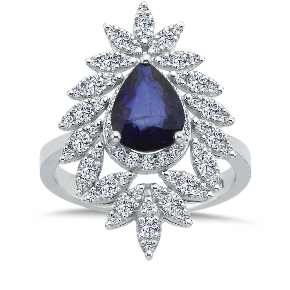 2,22 Karat Pırlanta Royale Safir Yüzük