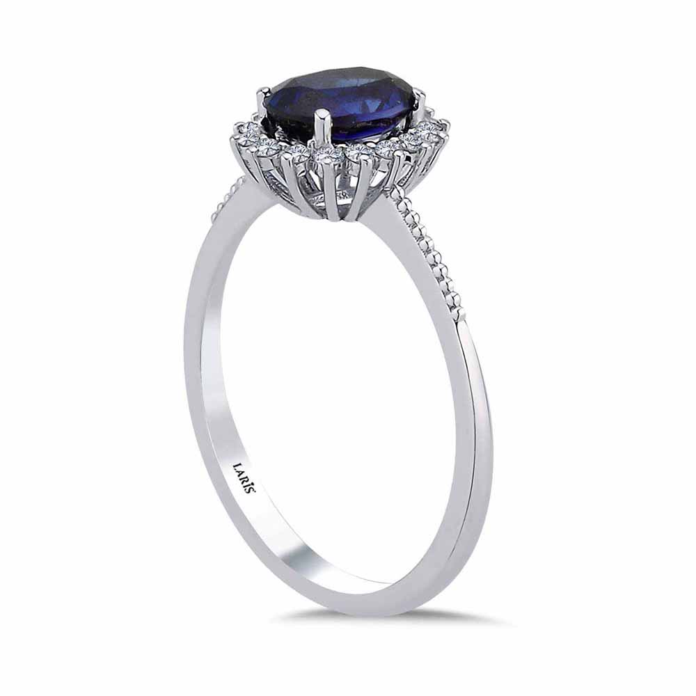 0,92 Karat Pırlanta Oval Royale Safir Yüzük